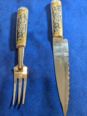 Authentic Argentine Knife and Fork set called Asado or Gaucho Set